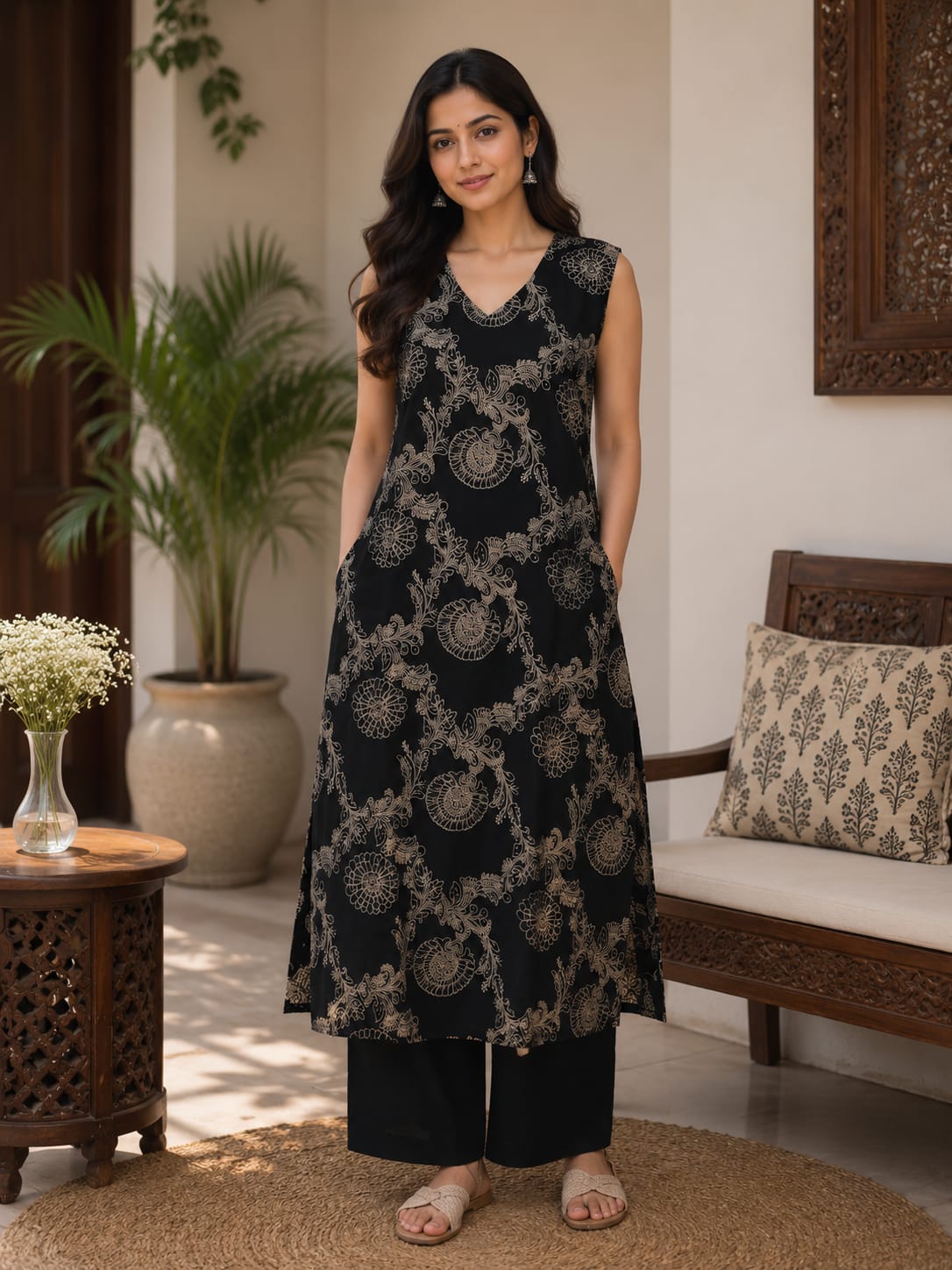 Black 2-Piece  Kurta set