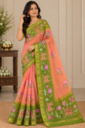Kota doria saree with embroidery detailing